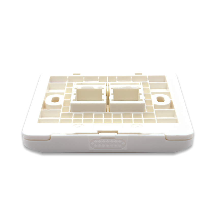 86mm×86mm Dual Port Shuttered Faceplate